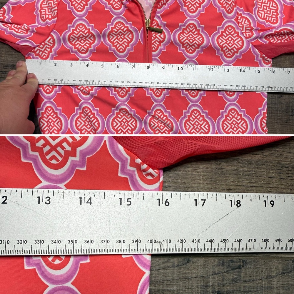Cabana Life Coral and Pink Patterned Dress Long Sleeve - Picture 12 of 12